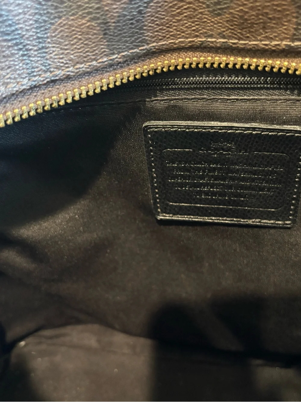 Coach Large Multi-Pocket Tote | Brown Signature Coated Canvas | Gold Hardware
